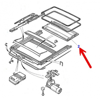 USED Sunroof Panel Trim Board In Oatmeal  HNA1740ABAGD